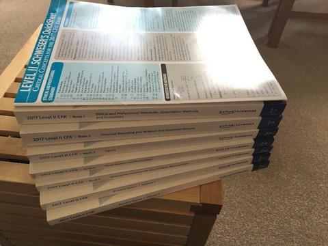 CFA 2017 Level 2 Schweser Notes! 5 unused books + 2 Volumes of Practice Exams