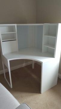 Ikea white corner desk micke