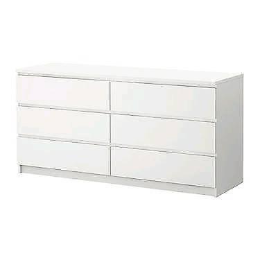 Ikea chest of six drawers, white