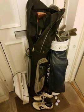 20 Golf Clubs 2 Golf Bags 50+ Balls Nike Golf Shoes