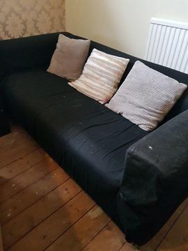 ikea black sofa