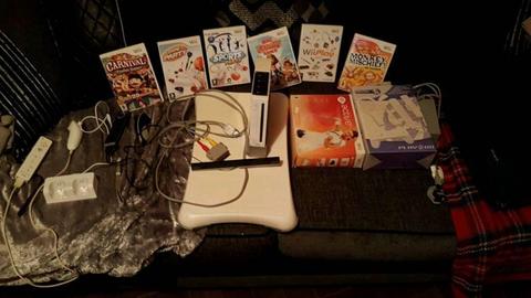 Wii console and games