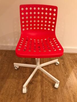 Swivel desk chair - Ikea Skalberg in red