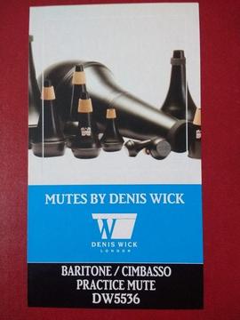 Denis Wick DW5536 practice mute for baritone, blue juice value oil