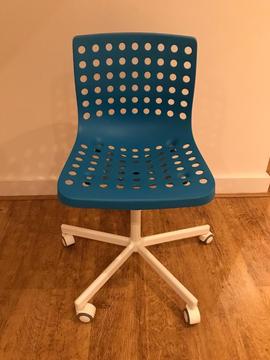 Swivel desk chair - Ikea Skalberg in turquoise