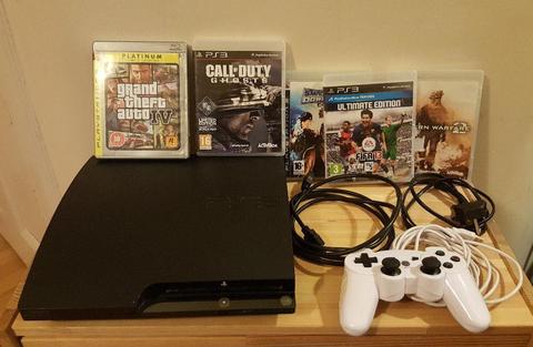 PS3 , games, controller in perfect working and cosmetic condition. Delivery options available