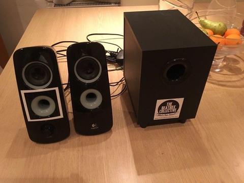 Logitech z323 mini speaker system black. Excellent condition. £25 NO OFFERS. CAN DELIVER