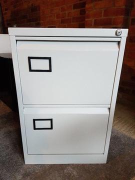 Bisley Goose Grey 2 Drawer Contract Filing Cabinet