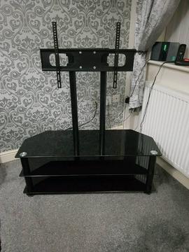 Mountright Cantilever Glass TV Stand For Up To 60 Inch Screens