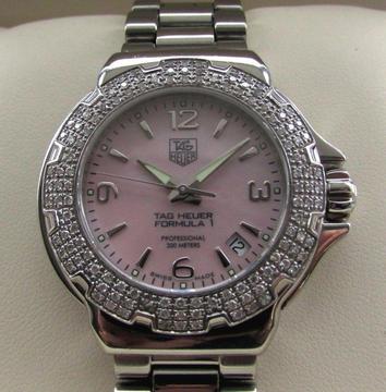 Tag Heuer F1 Formula One Sparkling Diamond Ladies Watch Pink Dial WAC1216 **Buy Online**