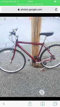 Maroon red hybrid Raleigh bike for sale or swap only for Samsung galaxy S5