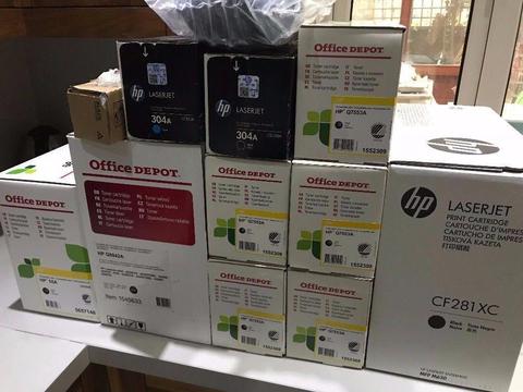 HP Printer Toner Cartridge Office Depot Cyan Black Colour Print Ink