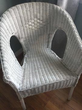 Rattan Tub Chair - White
