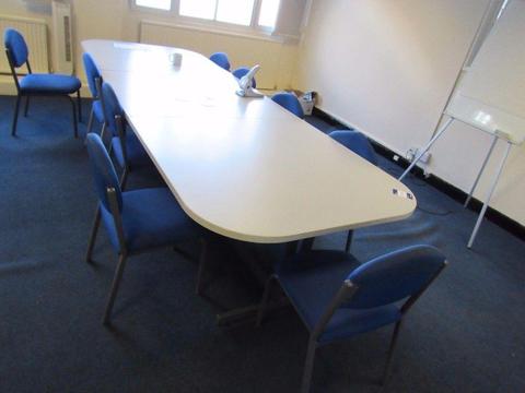 meeting room table /desk seats 10 chairs also available