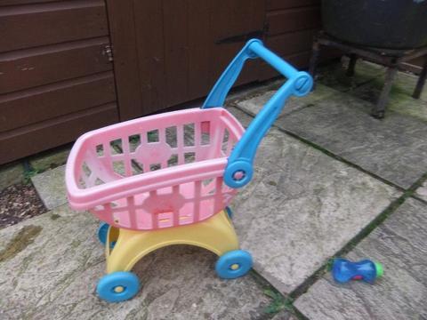 Toy Shopping Trolley ( Faded and used outdoor) but still useable condition