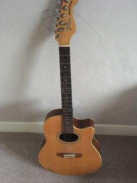 Fender Montara acoustic guitar with case