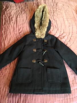 Girls navy duffel coat