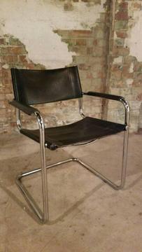 13x Mart Stam Bauhaus Marcel Breuer Leather Vintage Cantilever Directors Chairs