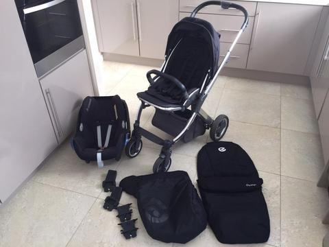 Babystyle Oyster Stroller, official Oyster accessories and Maxi Cosi car seat