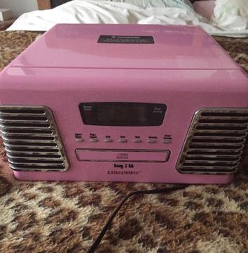 Retro record and cd player