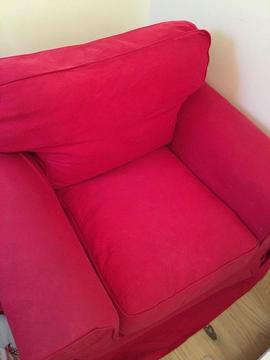 Ikea Ektorp Red arm chair, free to anyone who will collect, pet free, smoke free home