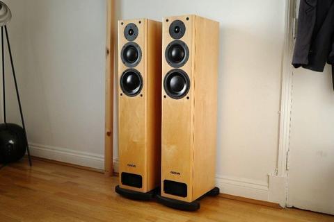 Pair of PMC OB1 Floor Standing Speakers Pine Light wood MINT Boxed OOO not TWENTY FB1+ EB1 FACT B&W