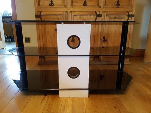 Gloss Black Tv Stand with Cable Tidy
