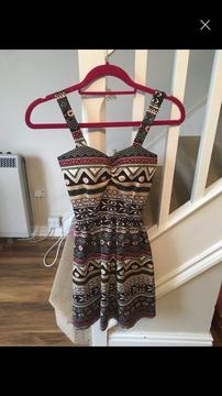 New Look Aztec Print Dress Size 8