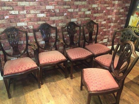 SET OF 6 WHEATSHEAF CHAIRS - STURDY - CAN DELIVER