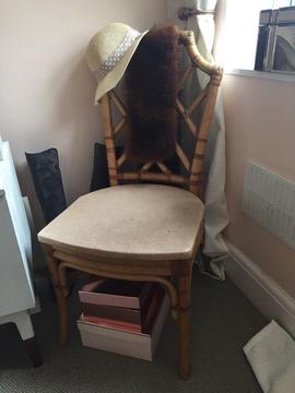 Bamboo style unusual carribean chair