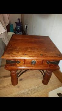 Small solid wood coffee table