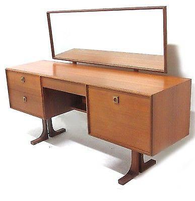 Vintage G Plan teak dressing table with mirror retro mid century