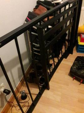 Free: Single black metal bed frame