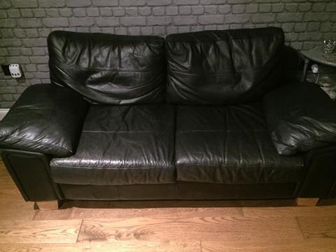 Leather Sofa - Black