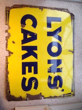 Lyons Cakes Enamelled Metal sign