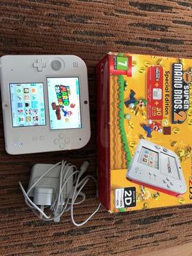 Nintendo 2ds boxed console with games