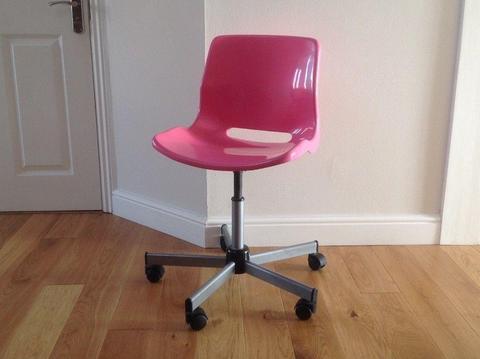 Pink Ikea desk chair