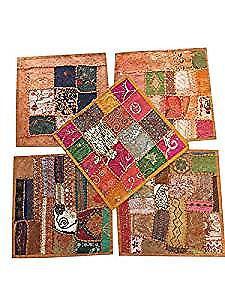 Set of 5 Pcs Indian Home Decor Thread Embroidery Decorative Cushion Cover