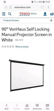 Von Haus 90 inch projector screen 16:9