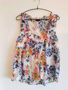 Topshop ruffle top size 12