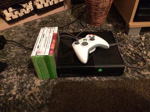 x box 360 with one controller and one wire to charge controller