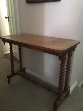 Antique wooden chess table