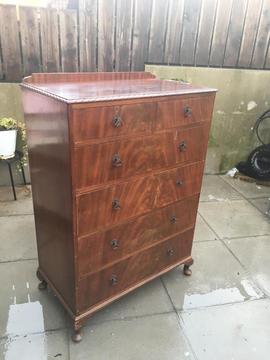 Large vintage mahogany chest of drawers