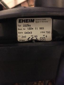 Eheim external filter for sale
