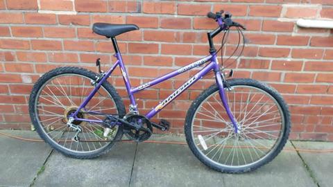 Ladies Universal Rampage bike. 26 inch wheels. 19 inch frame. Good working condition ready to ride