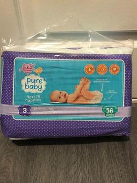 Free pack of size 3 (midi) nappies