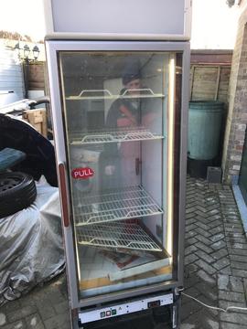 Glass chiller cabinet free to collector must go ASAP fridge export spare