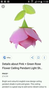 Rose shaped lightshade