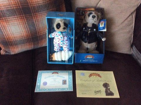 2 Meerkats Vassily and Oleg both in boxes and with certificates