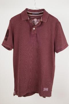 Superdry Burgundy Polo Shirt (destroyed finish) Brand New with tags Size Medium